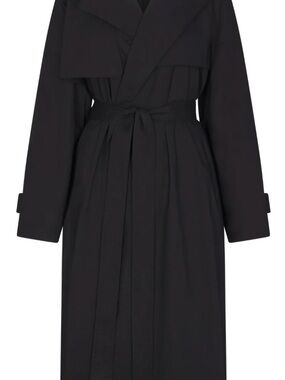 *NWT SKIMS Fleece Boyfriend Trench Coat in Onyx, size Small.